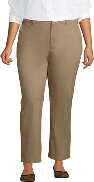 Lands' End Mid Rise Classic Straight Leg Chino Ankle Pants