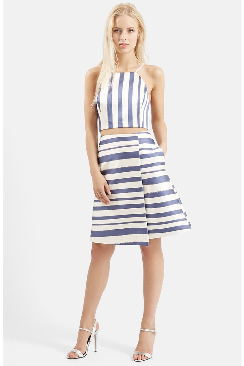 Stripe Crop Top (Nordstrom Exclusive), Alternate, color, NAVY BLUE MULTI