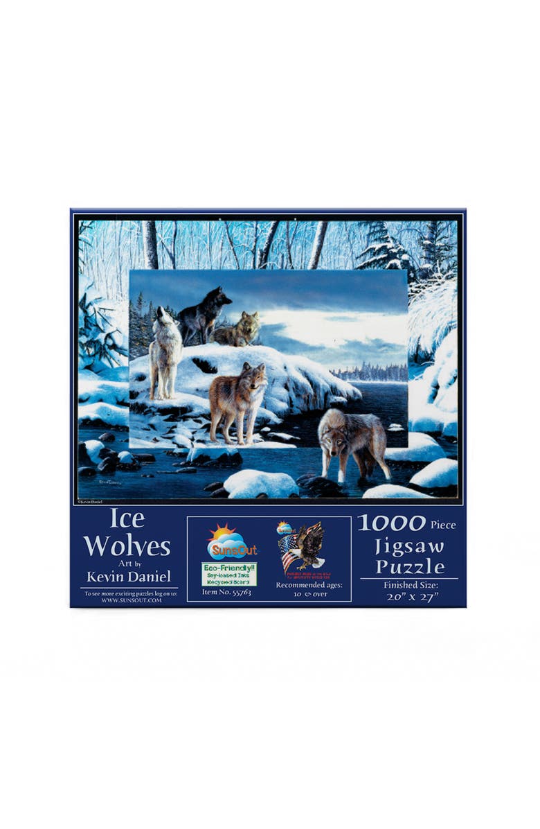 Sunsout Ice Wolves 1000 piece Jigsaw Puzzle for Adults, Alternate, color, Multicolor