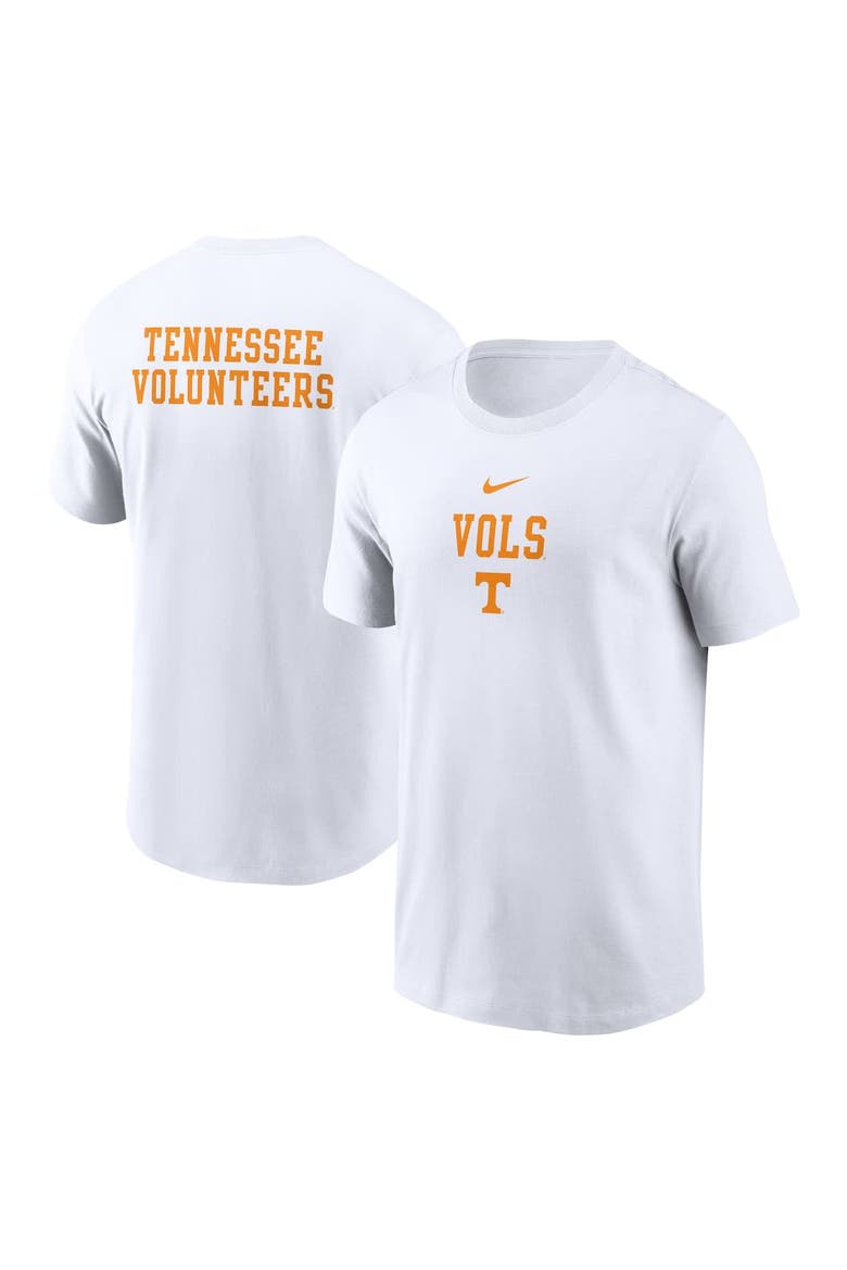 Men's Nike White Tennessee Volunteers 2-Hit Stacked T-Shirt, Main, color, White