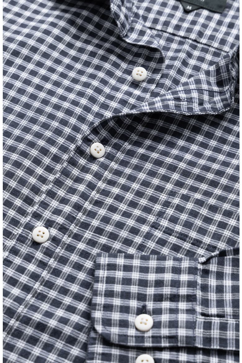 McKerrow Check Cotton & Linen Shirt, Alternate, color, ROYAL