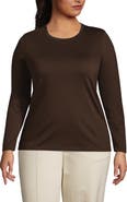 Lands' End Supima Cotton Long Sleeve Crewneck T-Shirt