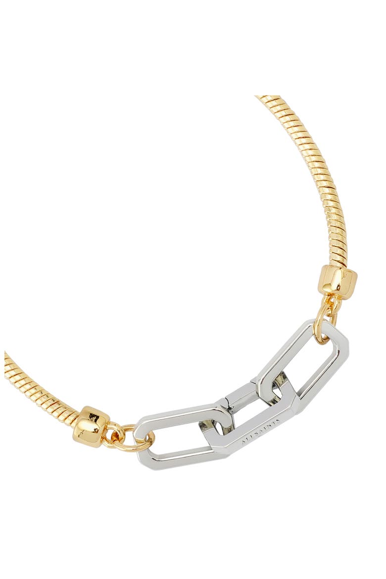 Hex Link Snake Chain Bracelet, Alternate, color, GOLD/ RHODIUM