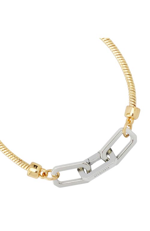 Allsaints Hex Link Snake Chain Bracelet
