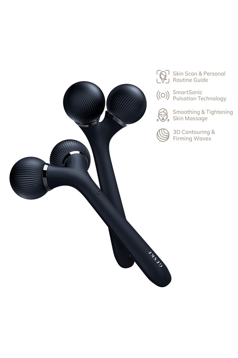 SmartAppGuided Sonic Facial & Body Roller | 4 in 1, Alternate, color, Black