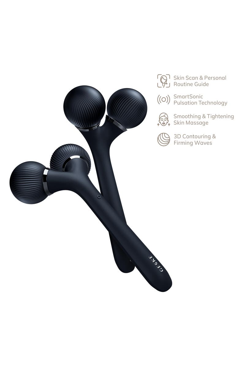 GESKE SmartAppGuided Sonic Facial & Body Roller | 4 in 1, Alternate, color, Black
