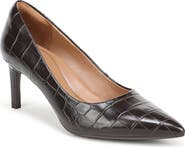 NORDSTROM RACK Priya Croc Embossed Faux Leather Pump