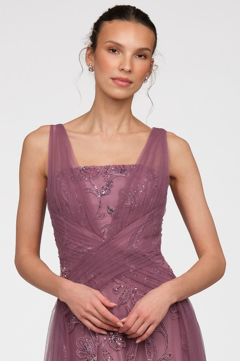 Mathilda Beaded Gown, Alternate, color, Rosewood