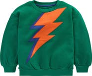Mini Boden Kids' Lightning Bolt Cotton Graphic Sweatshirt
