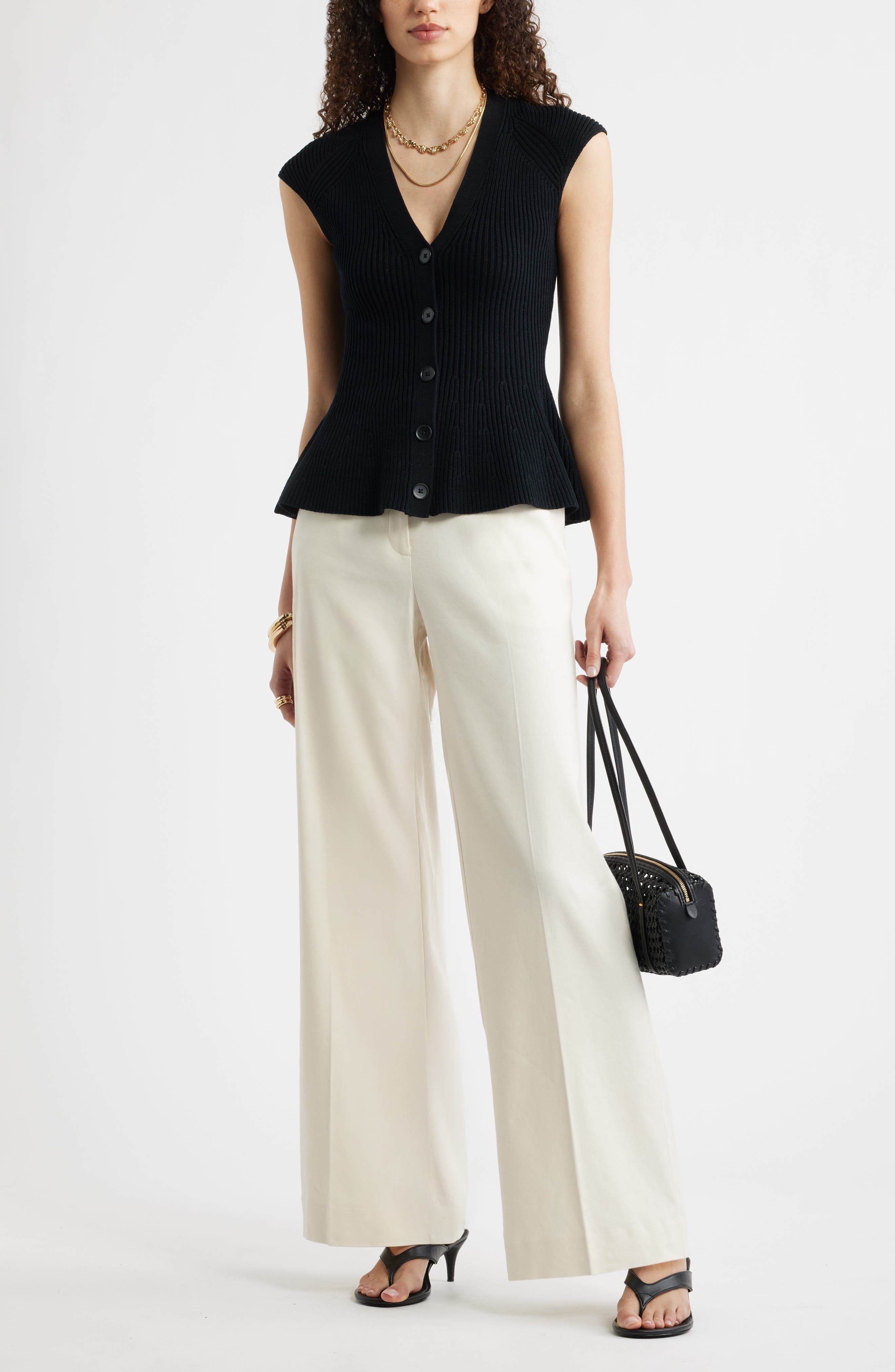 Rib Peplum Top - image 2