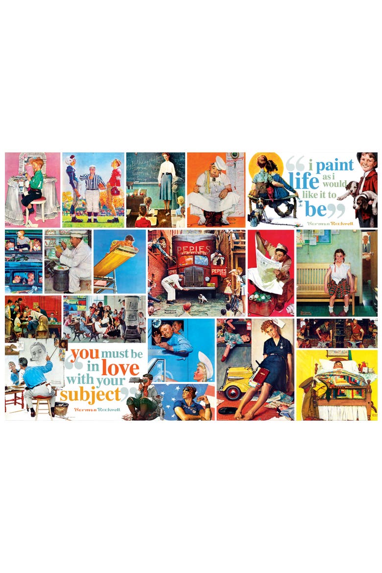 Rockwell Quotes 1000 Piece Jigsaw Puzzle, Alternate, color, Multicolor