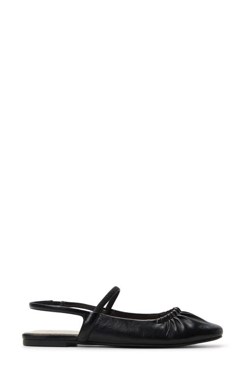 Call It Spring Alyssah Ruched Slingback Flat In Black