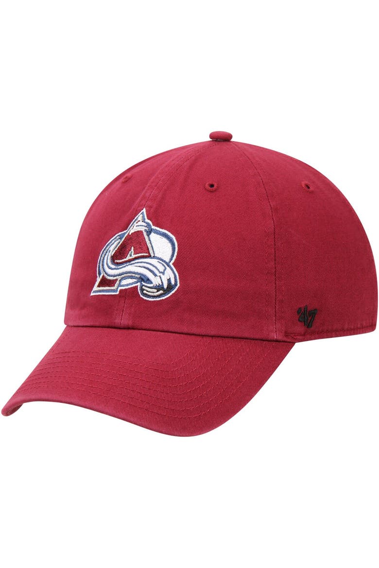 Men's '47 Burgundy Colorado Avalanche Clean Up Adjustable Hat, Main, color, Burgundy