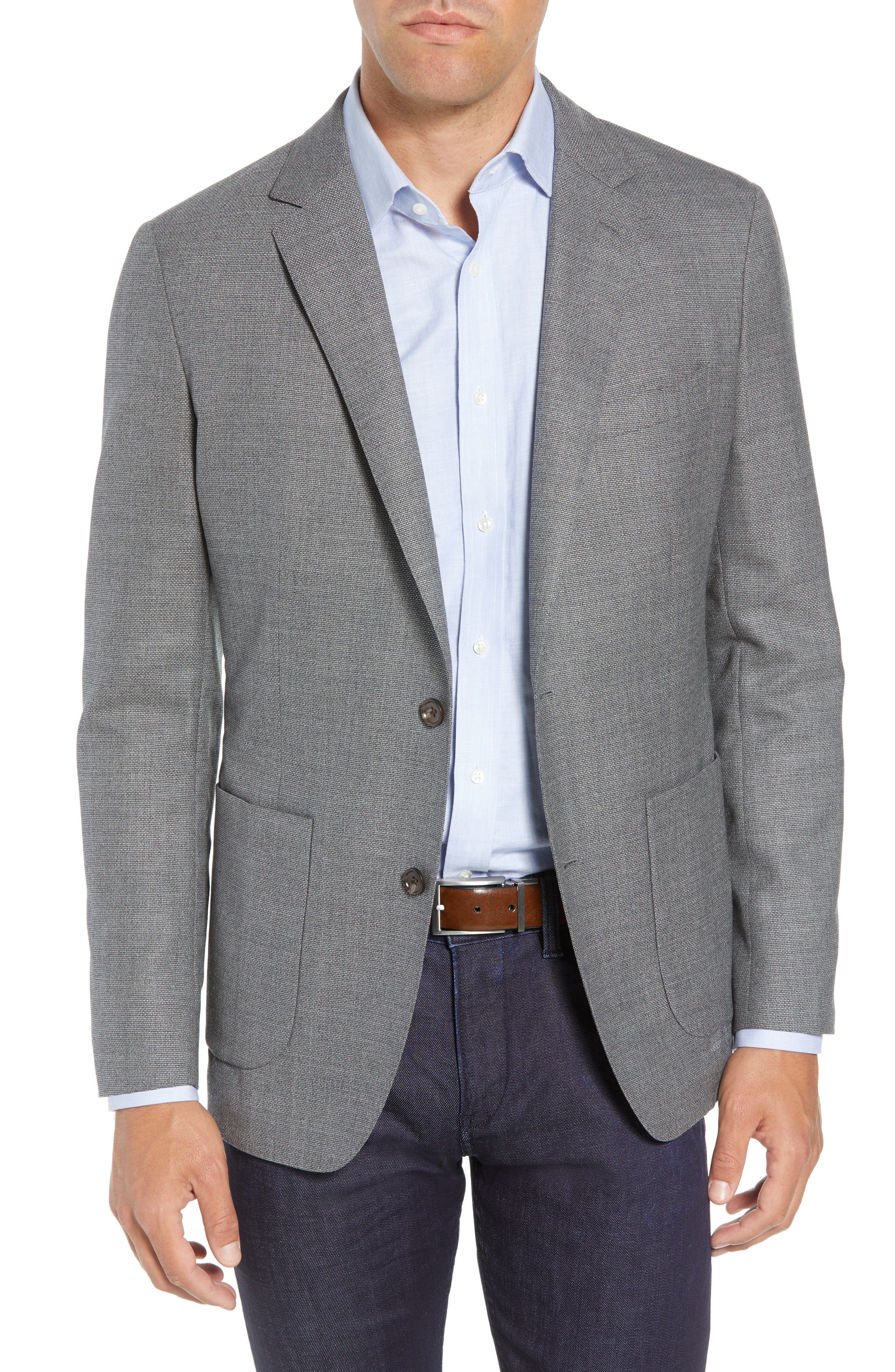 gray sports jacket