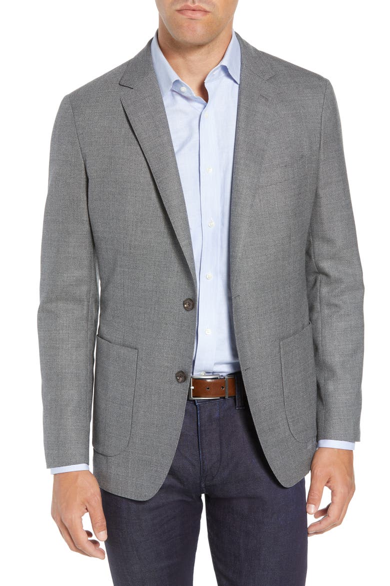 Slim Fit Wool Sport Coat, Main, color, GREY