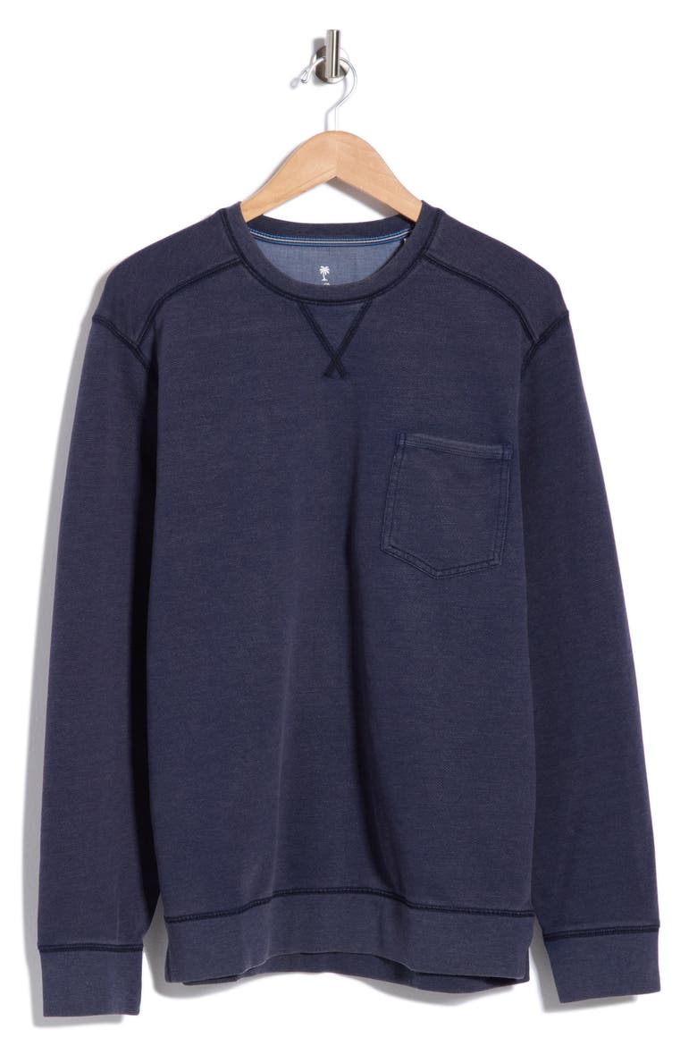 Cascade Faded Cotton Blend French Terry T-Shirt, Alternate, color, COASTLINE