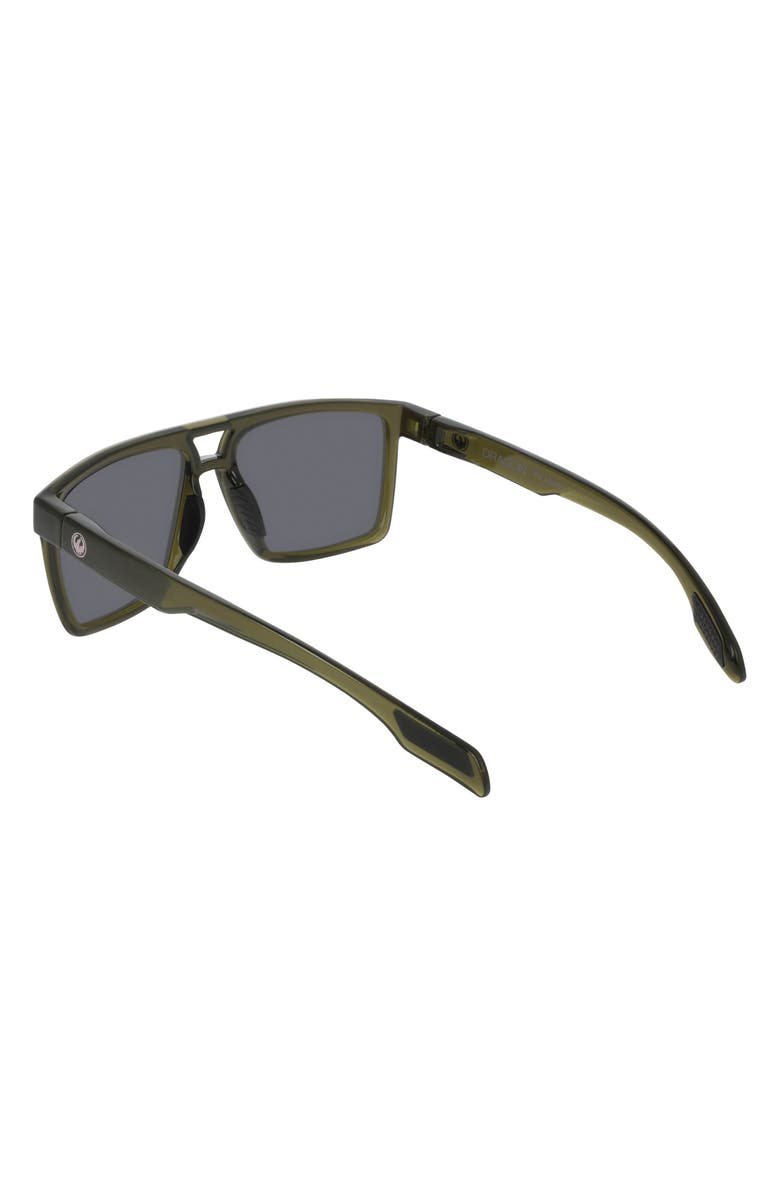 DRAGON 57mm Navigator Sunglasses, Alternate, color, Olive Green/ Silver Flash