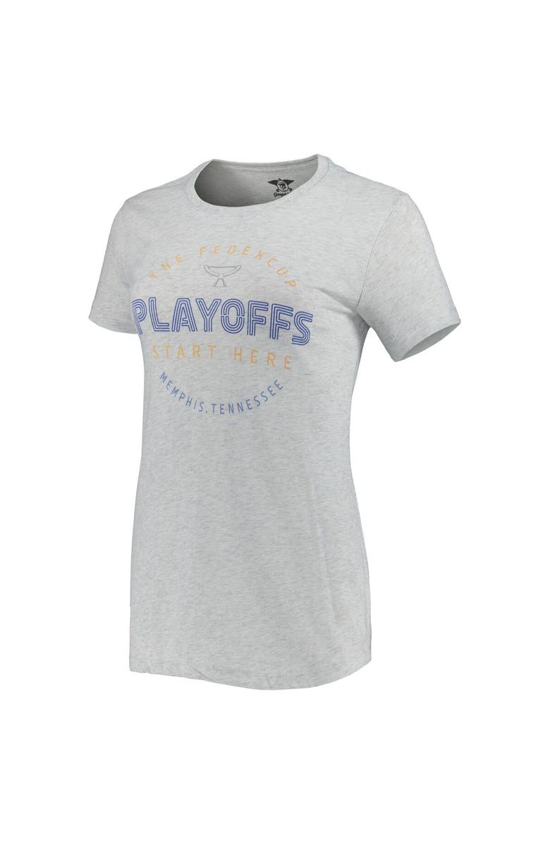 IMPERIAL Women's Imperial Gray FedEx St. Jude Championship Playoffs Start Here Tri-Blend T-Shirt, Alternate, color, Gray
