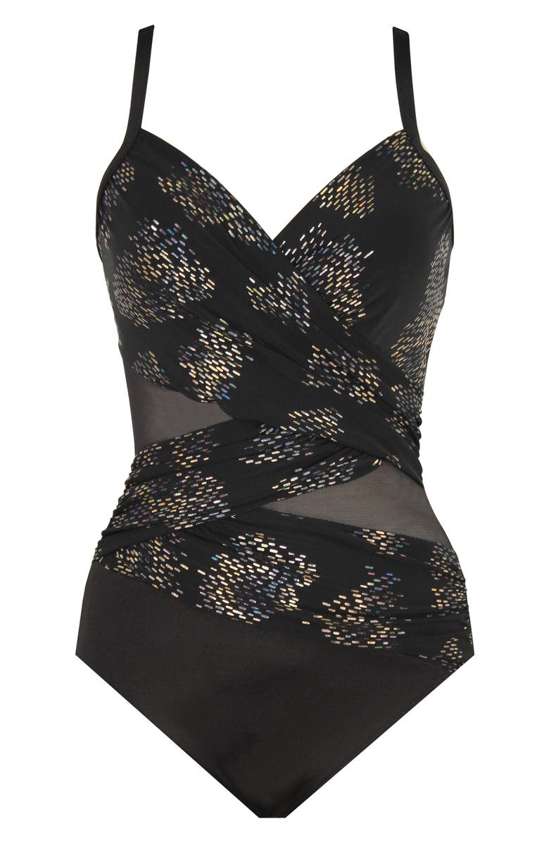 Miraclesuit<sup>®</sup> Iridium Mystique Underwire One-Piece Swimsuit, Alternate, color, 