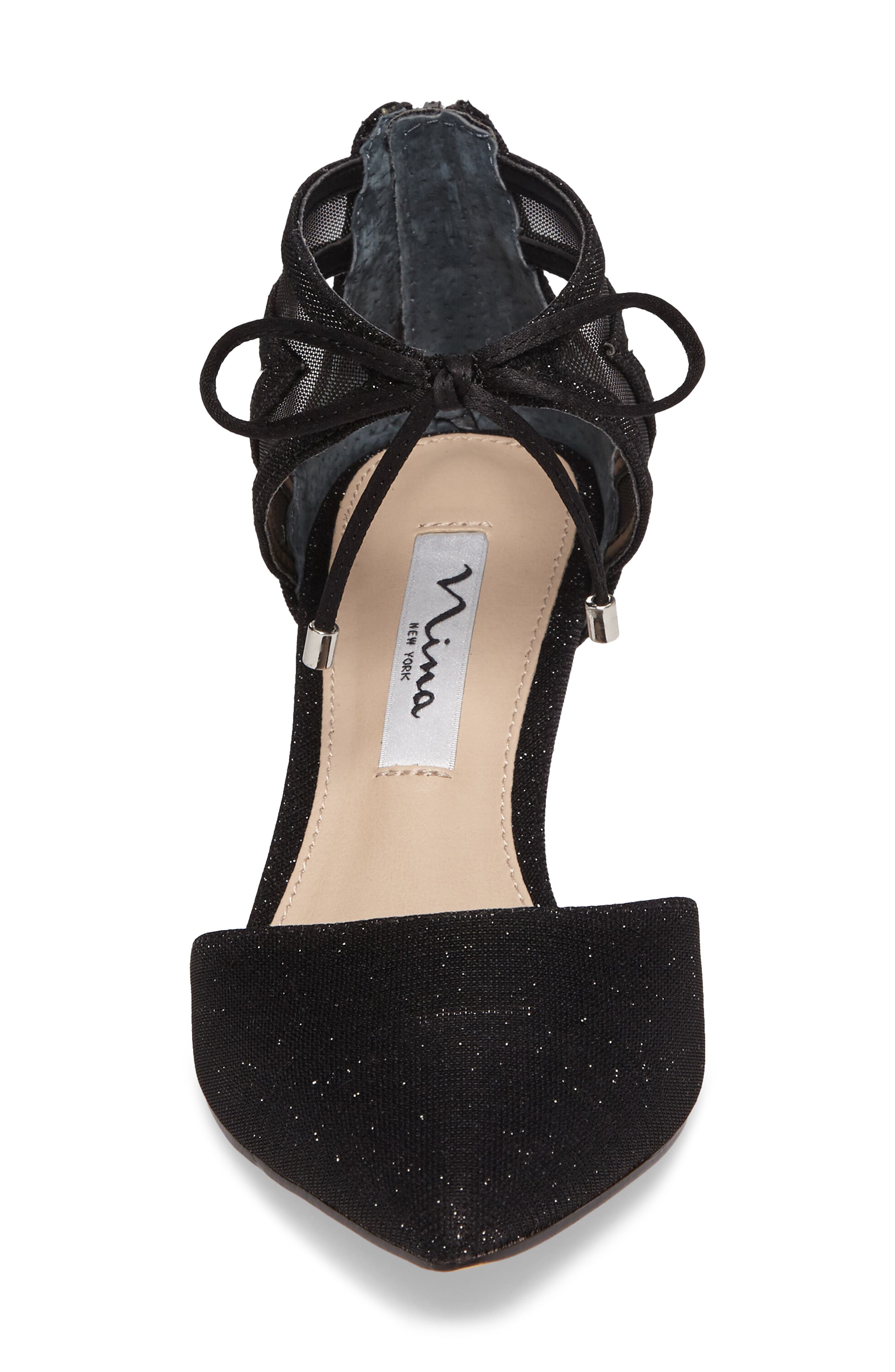 Talley Pointy Toe Pump, Alternate, color, BLACK SHINE METALLIC FABRIC