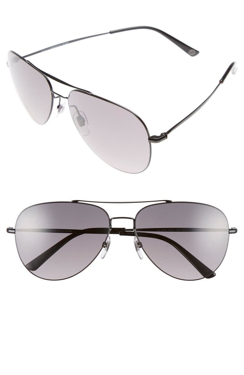Gucci 59mm Aviator Sunglasses, Main, color, 
