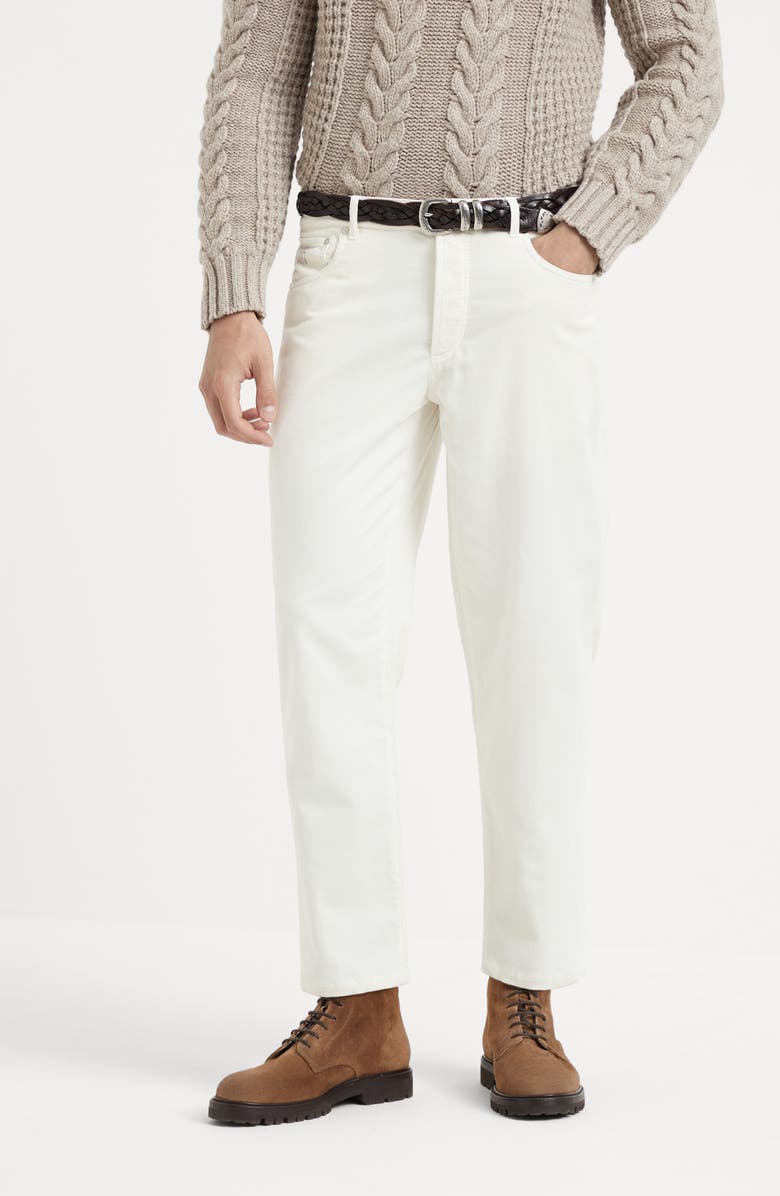 Brunello Cucinelli Italian fit five-pocket trousers, Alternate, color, 