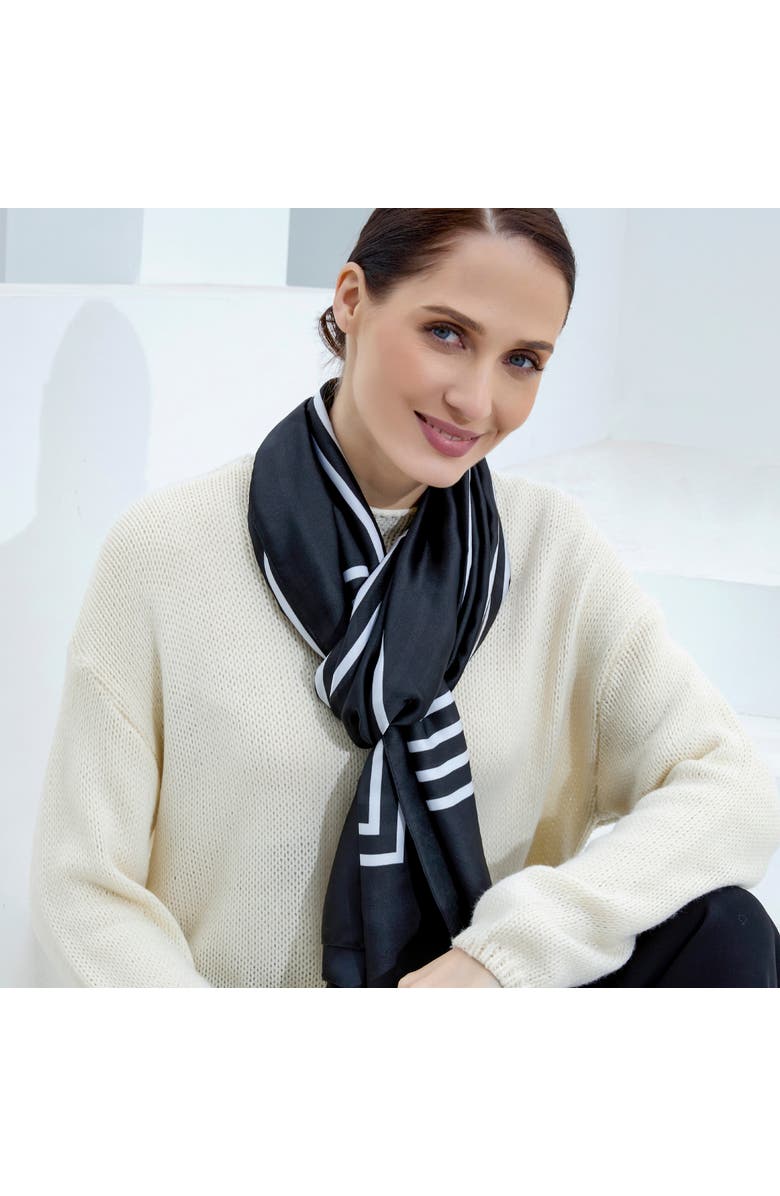 Youzey The Mia Scarf, Alternate, color, Black/White