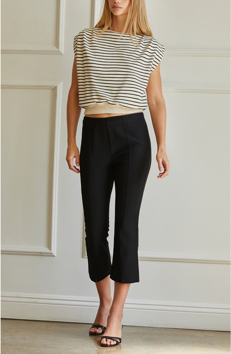 CRESCENT Stripe Knit Top, Alternate, color, Cream/Black