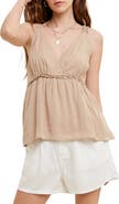 WISHLIST Ruffle Strap Babydoll Tank