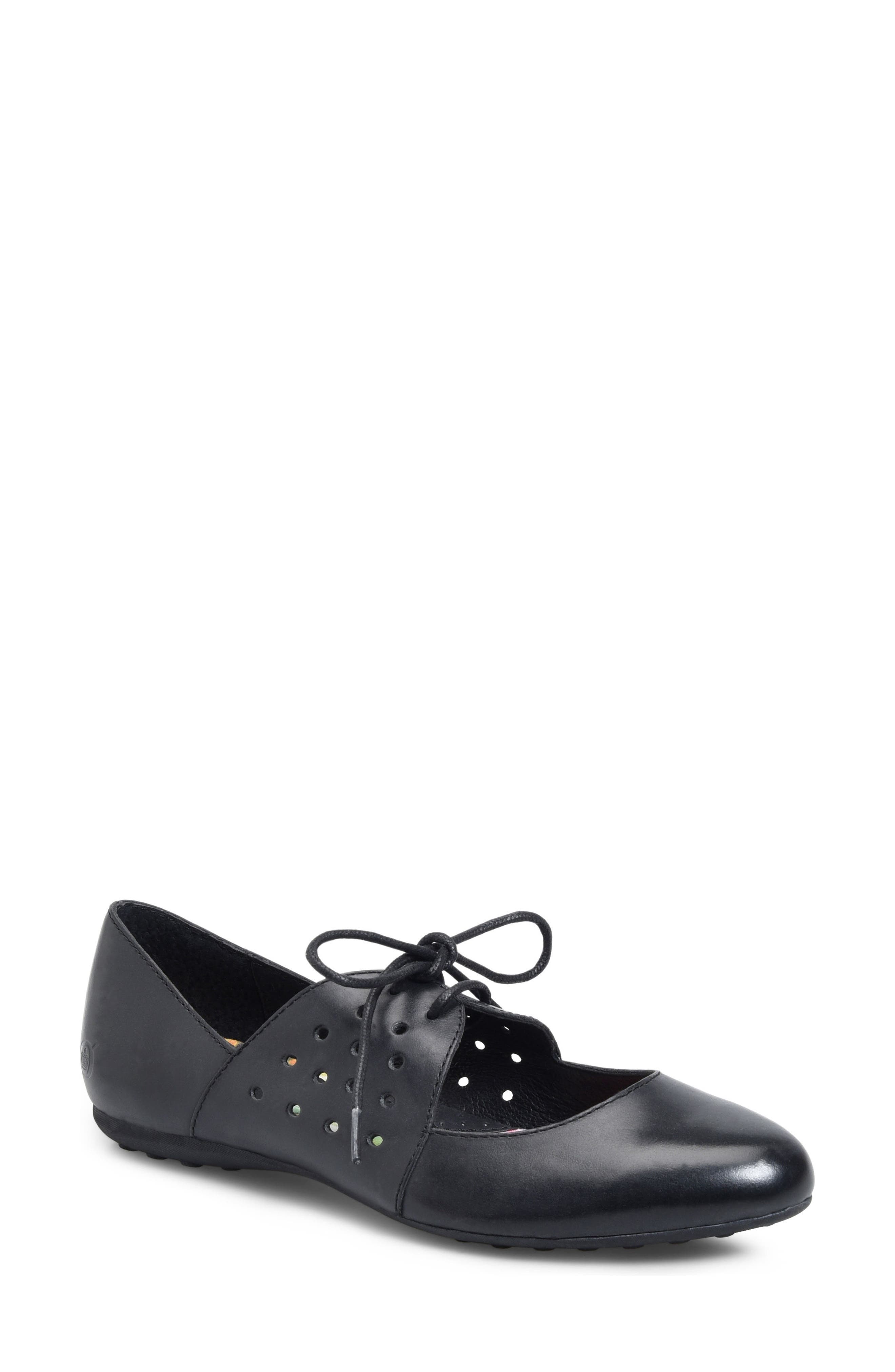 Born Jakarta Flat, Main, color, BLACK FULL GRAIN LEATHER