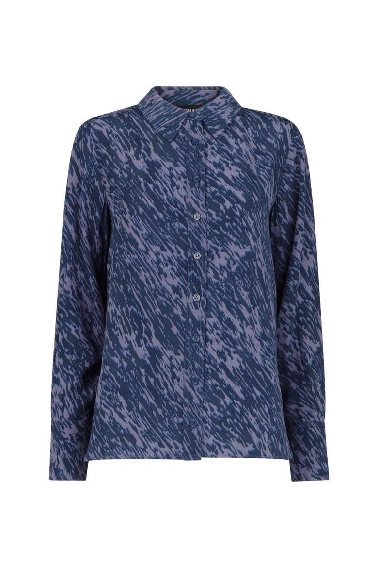 Abstract Marks Collared Shirt, Alternate, color, Blue