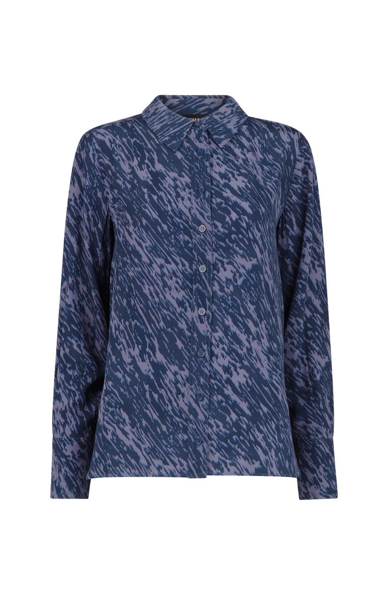 Whistles Abstract Marks Collared Shirt, Alternate, color, Blue