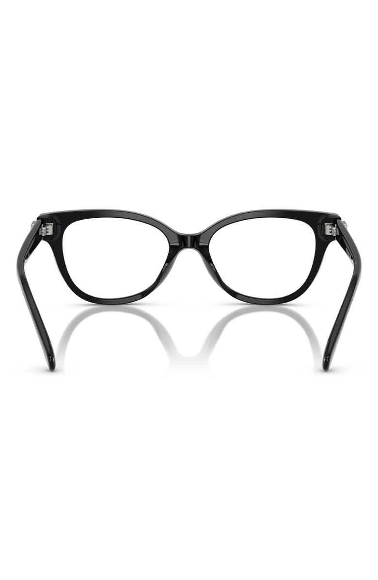 COACH 51mm Pillow Optical Glasses, Alternate, color, Black / Demo Lens