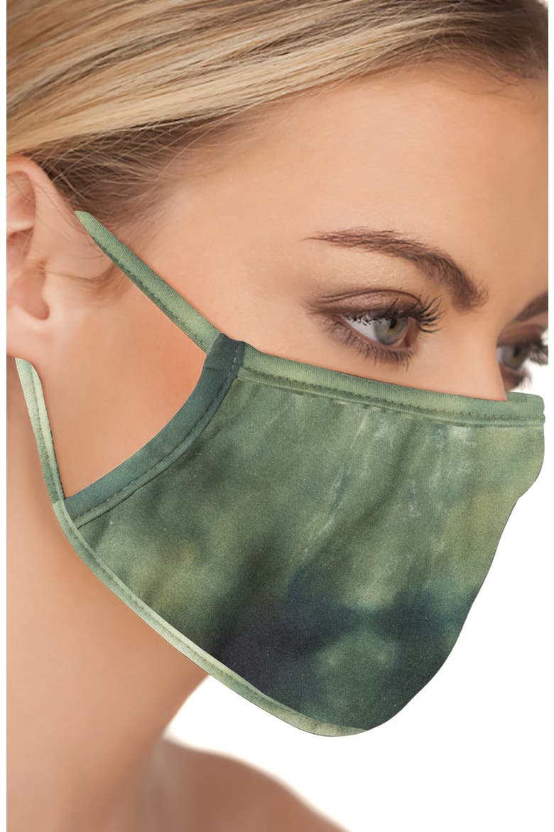 5-Pack Adult Tie Dye Face Masks, Alternate, color, BLACK/PINK/BLUE/GREEN/WHITE
