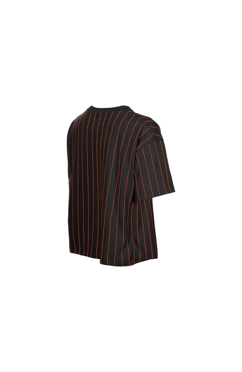 New Era Women's New Era Black San Francisco Giants Throwback Meshback Pinstripe Boxy T-Shirt, Alternate, color, Black