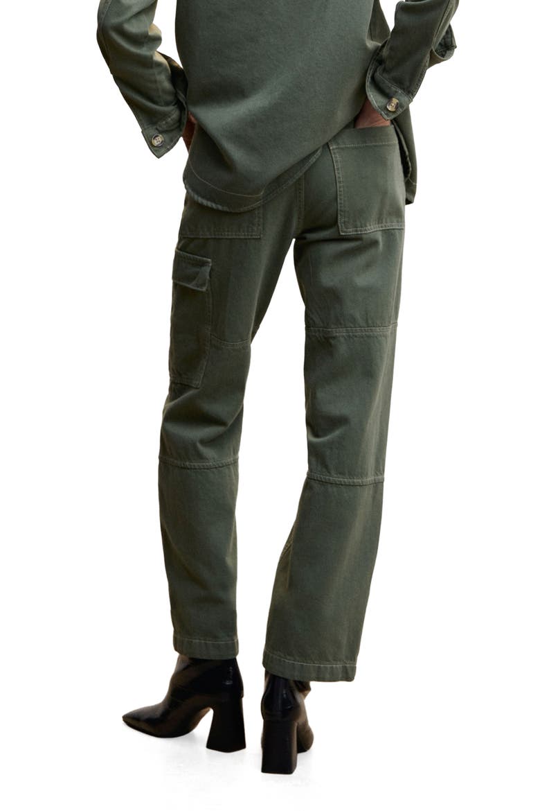 Mid Rise Straight Leg Cargo Jeans, Alternate, color, KHAKI