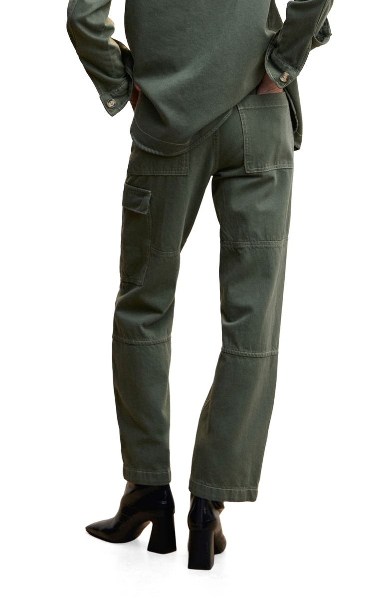 MANGO Mid Rise Straight Leg Cargo Jeans, Alternate, color, 
