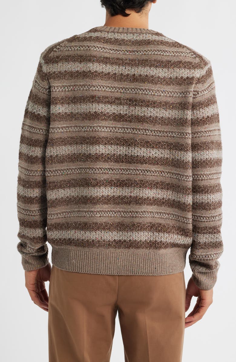 Brixton Midnight Stripe Crewneck Sweater, Alternate, color, Multi Neutral Stripe