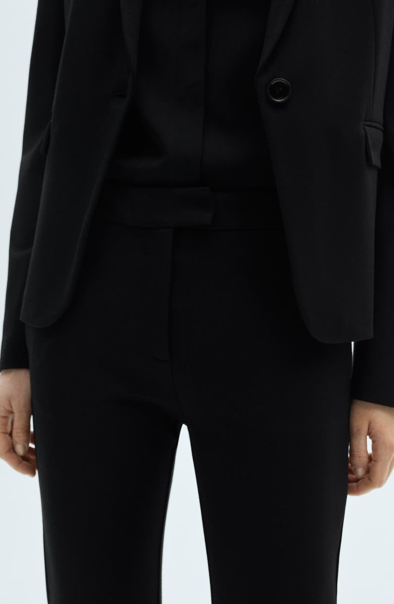 MANGO Mid Rise Straight Leg Ponte Pants, Alternate, color,