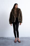 Topshop Boxy Faux Fur Coat