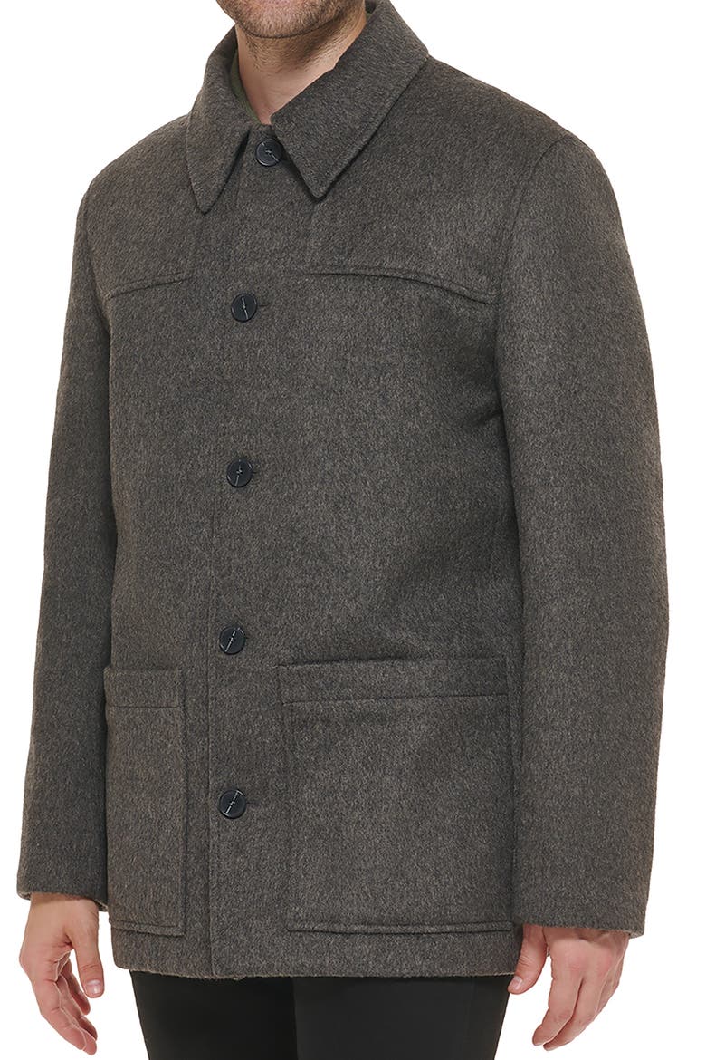 Wool Blend Coat, Alternate, color, GREY