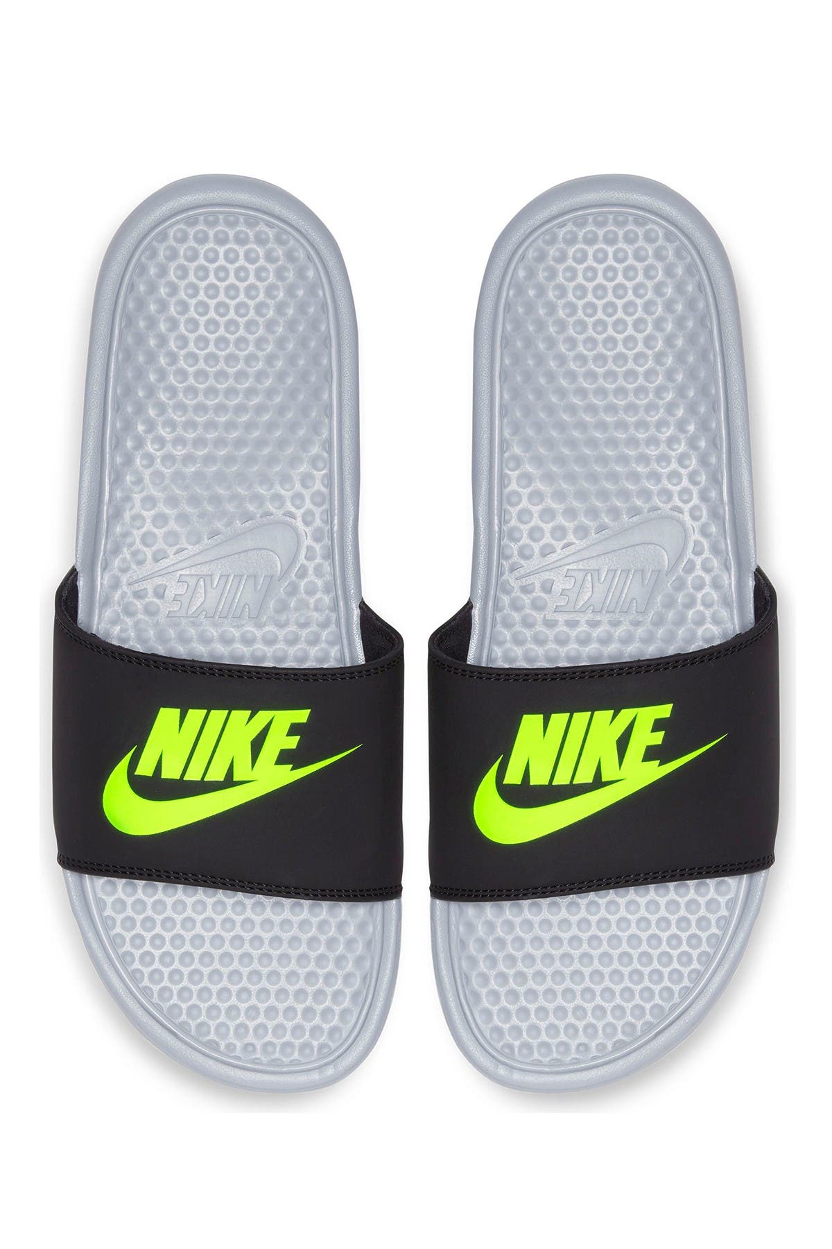 Benassi JDI Slide Sandal, Main, color, WLFGRY/VOLT