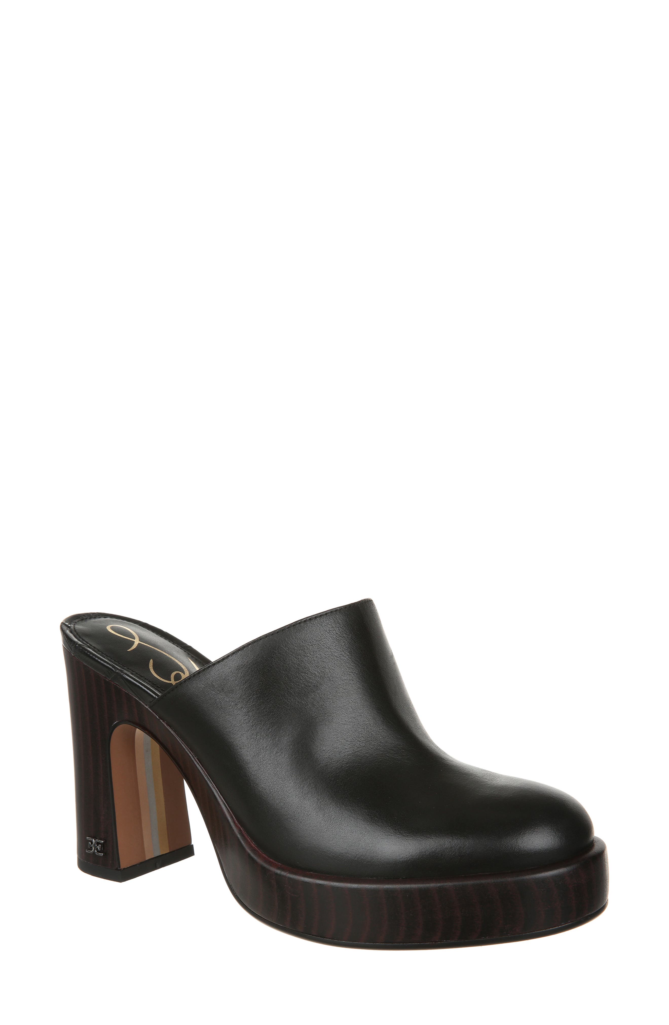 Sam Edelman Shiloh Leather Heel Mule, Main, color, 