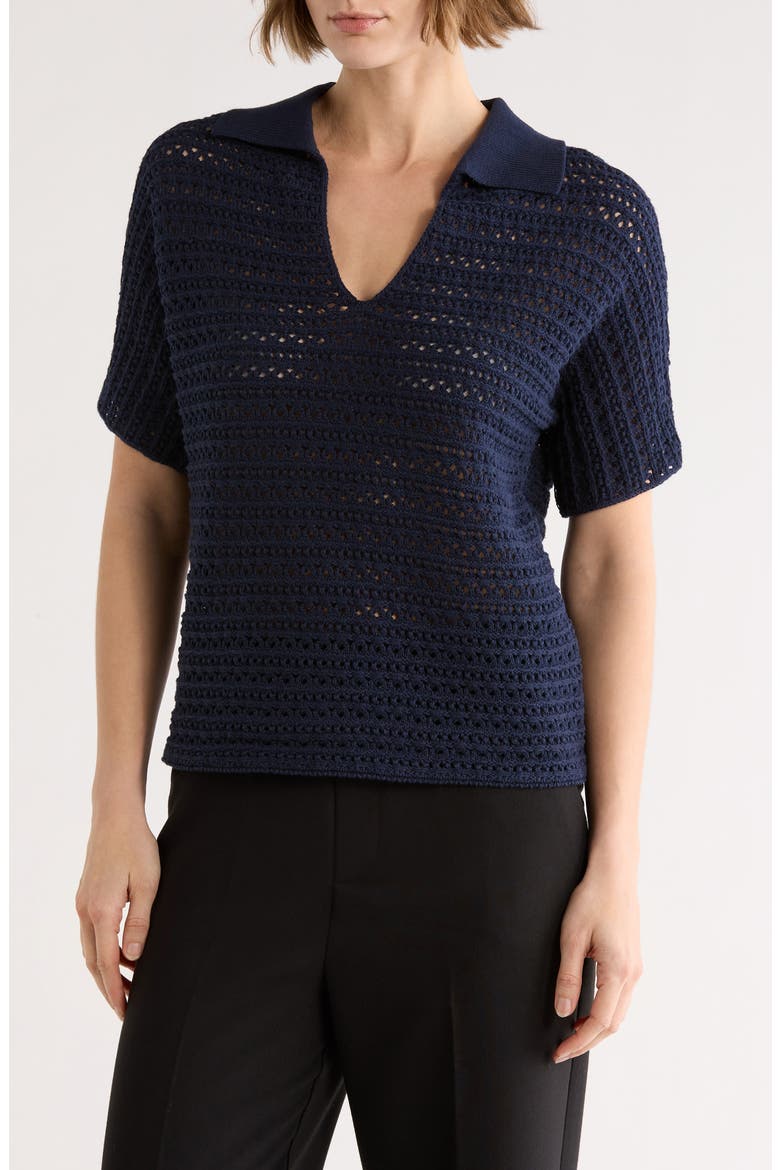 Knit Dolman Sleeve Sweater, Main, color, NAVY