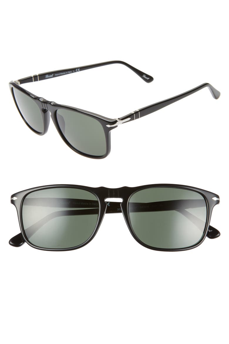 54mm Square Sunglasses, Main, color, BLACK/ BLACK