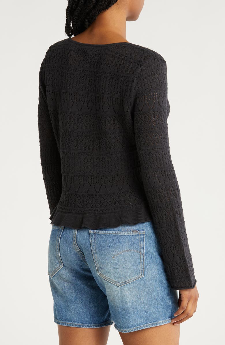 Abound Cotton Tie Front Crop Cardigan, Alternate, color,