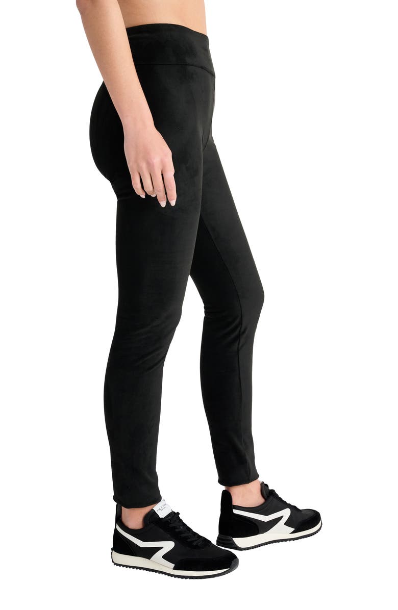 Splendid Faux Suede Leggings, Alternate, color, Black