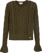 L'AGENCE Mio Cable Cropped Sweater