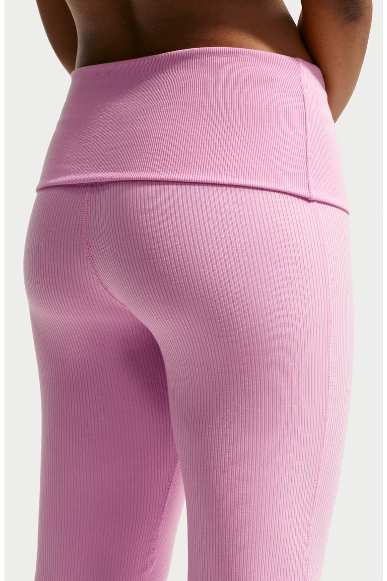 Chill Rib Knit Pants, Alternate, color, 621 PINK RISE/WHITE