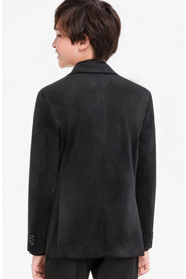 Kids' Velvet Suit Jacket, Alternate, color, BLACK